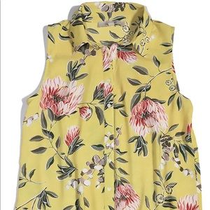 NWT Mixed Media Floral Sleeveless Top